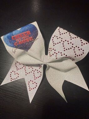 Gabi Butler Glitter Cheer Bow Cheer for your Cause  Brand New